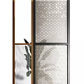 Modern Room Dividers With Geometric Patterns Metal Frames Mesh And Glass Panels For Interior Decor