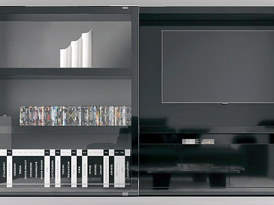 Modern TV Background Cabinet TV Cabinet Bookcase Combination model