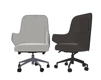 Modern Office Chair Fabric High Back Office Chair 3d model