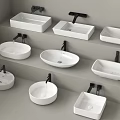 Modern wash basin wash basin counter basin faucet 3d model