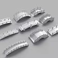 Assorted Decorative Landscape Bridge Models With Diverse Arch And Railing Designs 3d model