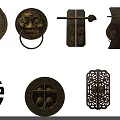 Traditional Chinese Decorative Door Handles With Carved Patterns And Vintage Designs