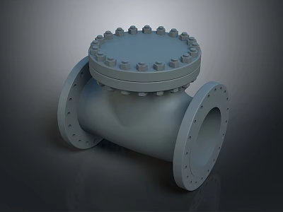Pipe water pipe valve iron pipe fitting flange tee joint pipe water pipe valve 3d model