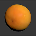 Fresh Bright Yellow Orange With Smooth Textured Skin On Black Background And Reflection