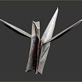 Unique Origami Crane Design Furniture Decor Made From Vintage Paper Materials