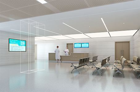 Modern Hospital Hall Hospital 3d model