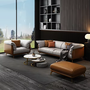 Modern Living Room Foot 3d model