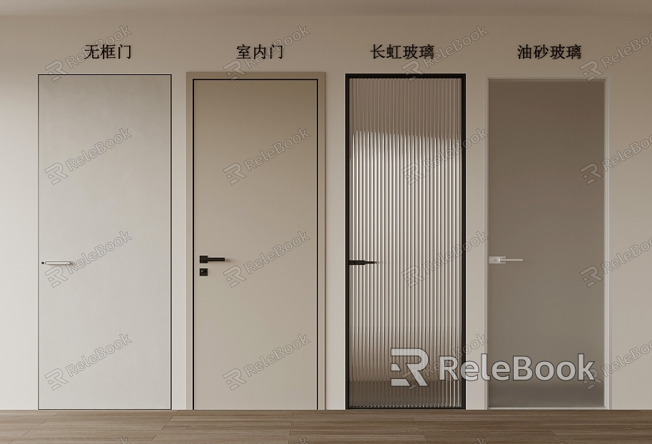 Interior Door Changhong Glass Door Oil Sand Glass Door Kitchen Door model