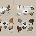 Modern Negotiation Tables and Chairs 3d model