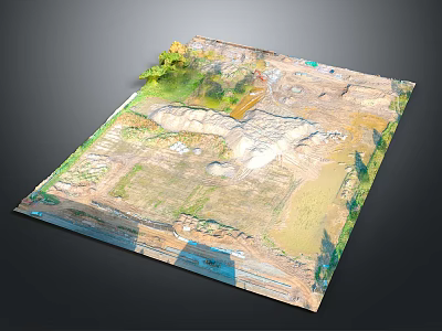 Construction Site Aerial View Showing Layout And Ongoing Development Progress 3d model
