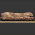Fresh Submarine Sandwich on Wooden Cutting Board with Crusty Toasted Bread