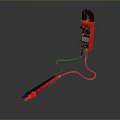 Professional Digital Clamp Meter With Black Red Design And Test Leads On Gray Background