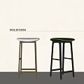 POLIFORM Modern Bar Stools With Light And Green Seats And Contrasting Legs Design