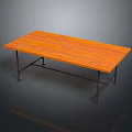 Wooden Table With Metal Legs Modern Home Furniture For Dining Or Study