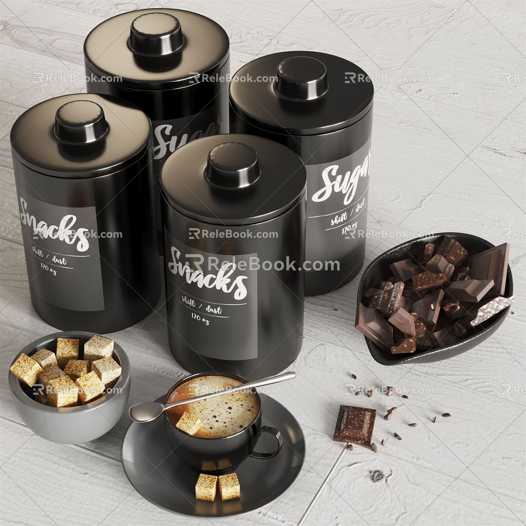 Modern Coffee Coffee Chocolate 3d model