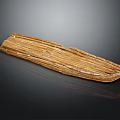 Handcrafted Traditional Wooden Boat With Natural Wood Grain And Decorative Planks