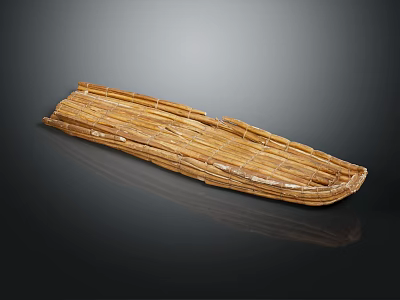 Modern raft bamboo raft bamboo rafts 3d model