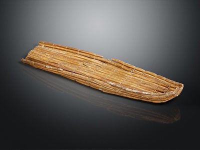 Modern raft bamboo raft bamboo rafts 3d model