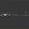 Heavy Duty Metal Trailer Frame With Dual Wheels And Support Structure Design