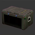 Military Style Durable Green Storage Box With Metal Latches And Yellow Label