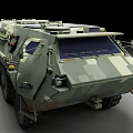 Military Armored Vehicle With Camouflage Paint Heavy Armor And Wheeled Tactical Design