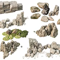 Various Rockery Stones with Different Shapes and Sizes for Garden Landscaping