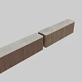 Modern Wooden Sideboard With Vertical Striped Design And Smooth Top Surface