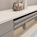 Modern Minimalist Entryway Cabinet and Side Cabinet with Storage Drawers Hanging Hooks and Shelves