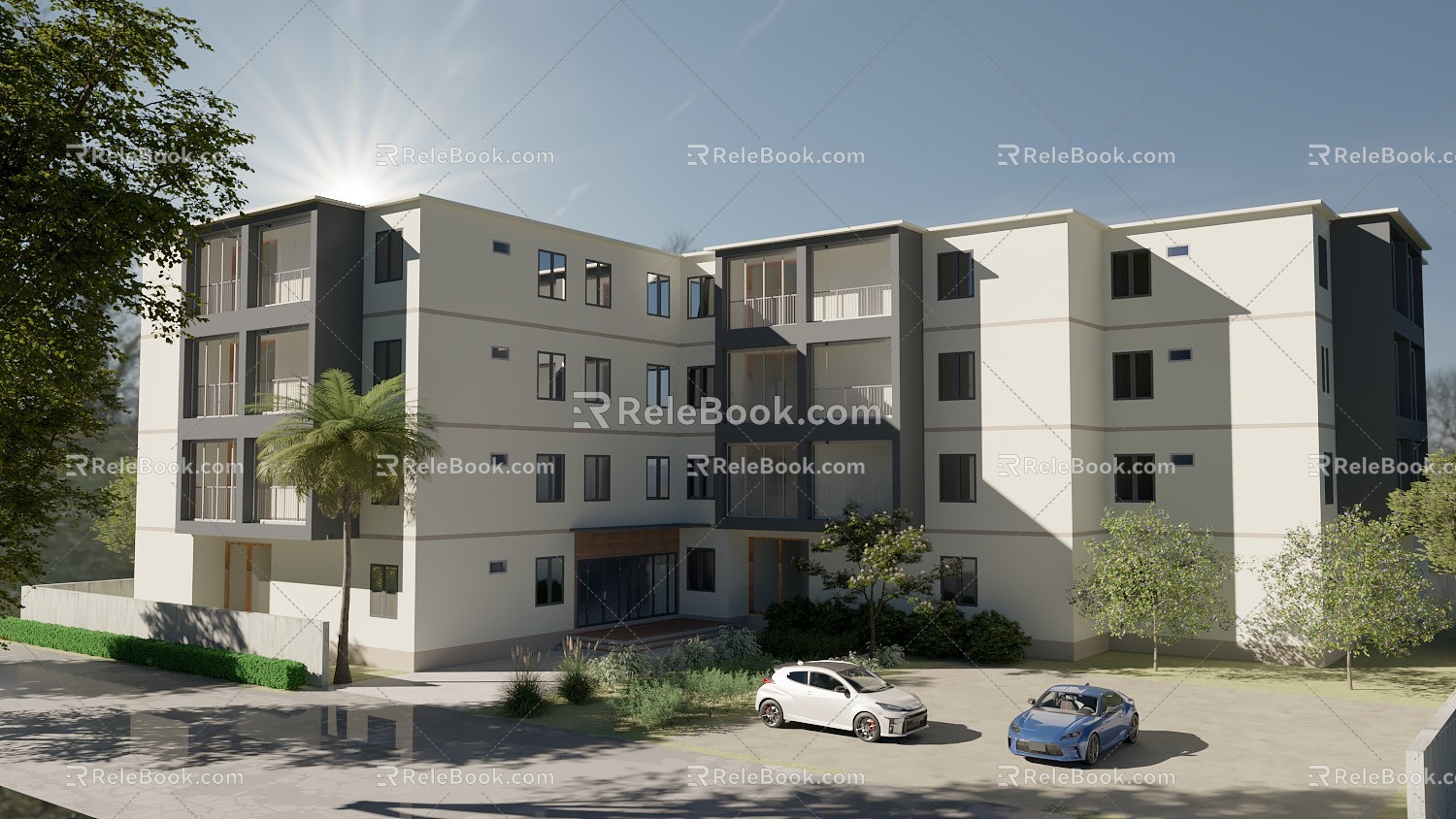 apartment Building 3d model