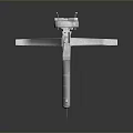 Metal Mechanical Structure With Vertical Pillar Horizontal Bars And Top Platform Components