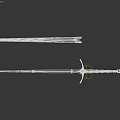 Ancient Medieval Sword With Metal Scabbard Sharp Blade And Detailed Hilt Design