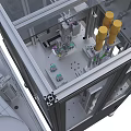 Industrial Equipment With Transparent Protective Cover Tri Color Indicator Light Control Panel And Conveyor Belt