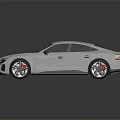 White Audi Electric Car With Modern Sleek Body Design And Sporty Wheels