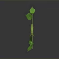 Lifelike Green Praying Mantis Perched On Thin Branch With Fresh Green Leaves