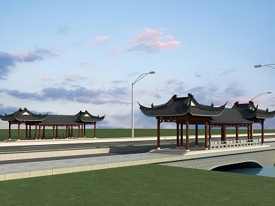 Chinese Bridge 3d model