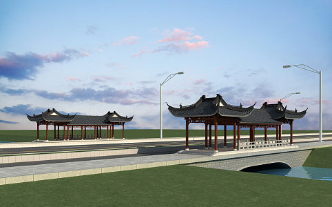 Chinese Bridge 3d model