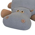 Cute Soft Colorful Hippo Plush Stuffed Toys With Different Colors For Kids