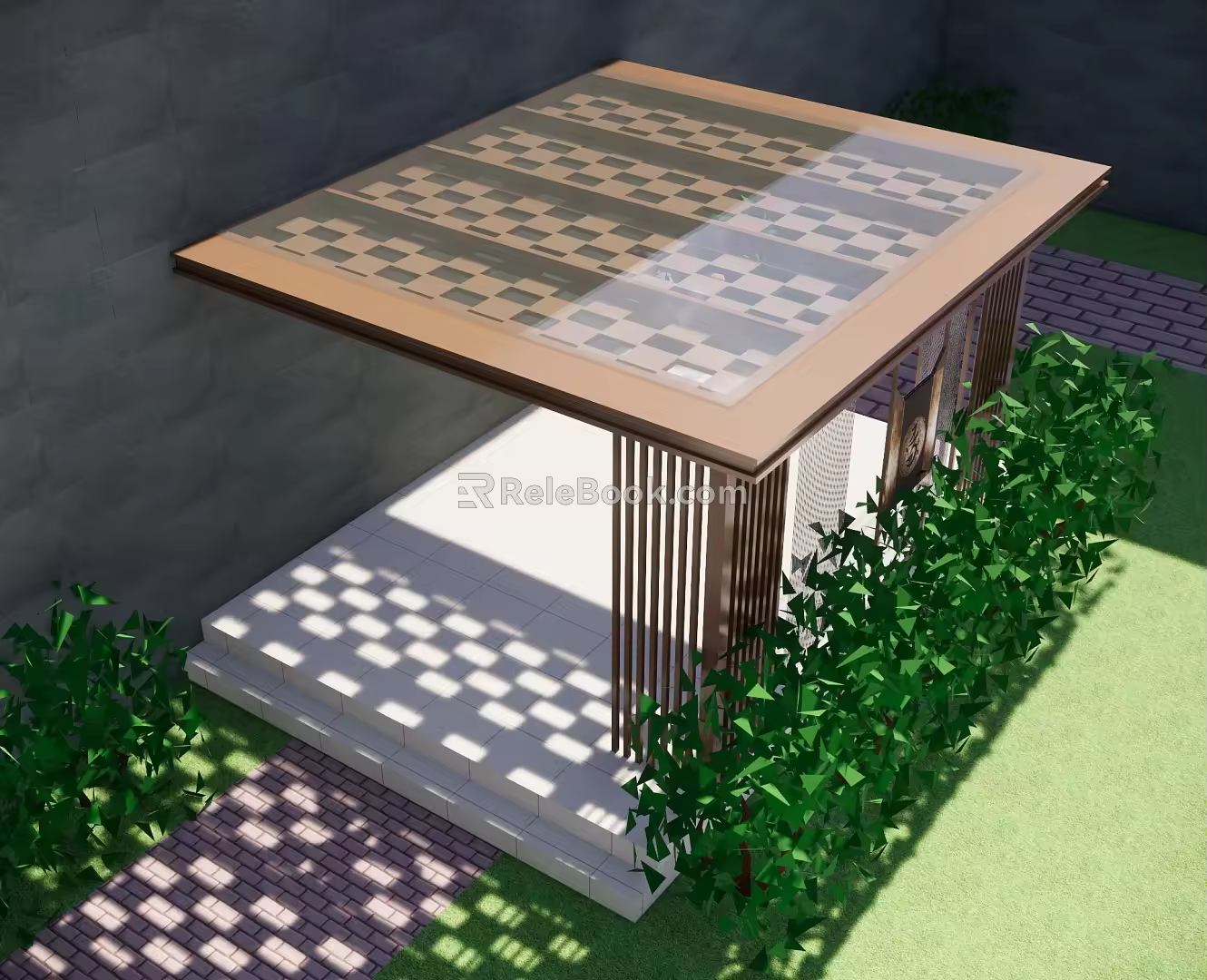 modern pavilion gazebo 3d model