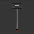 Portable Basketball Hoop With Black Backboard And Stable Stand For Home Use