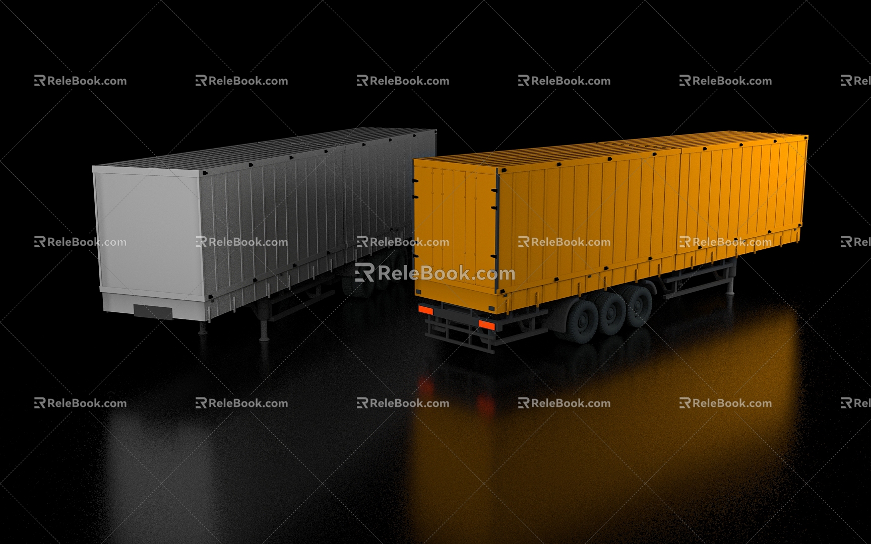 Container transportation logistics freight box tractor truck truck shipping toy car props scene decoration game props exhibition 3d model