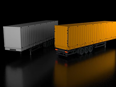 Container transportation logistics freight box tractor truck shipping toy car props scene decoration game props exhibition 3d model