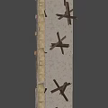 Industrial Protective Barrier Structure With Wooden Fence Sandbags Barbed Wire And Crossed Wooden Frames