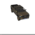 Golden Toyota Pickup Truck With Black Wheels And Roof Rack In Exhibition Hall