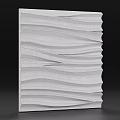 White Wavy Textured Decorative Panel for Modern Home Living Spaces