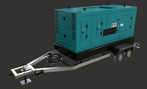 Modern Generator Trailer Modern Trailer Industrial Trailer Generator Trailer Function Car Machinery 3d model