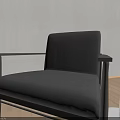Modern Minimalist Single Sofa With Floor Lamp Recessed Lights And Light Colored Wall Wooden Floor