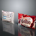 Galbo Choco Chocolate Snack Packages With Two Different Colorful Packaging Designs 3d model
