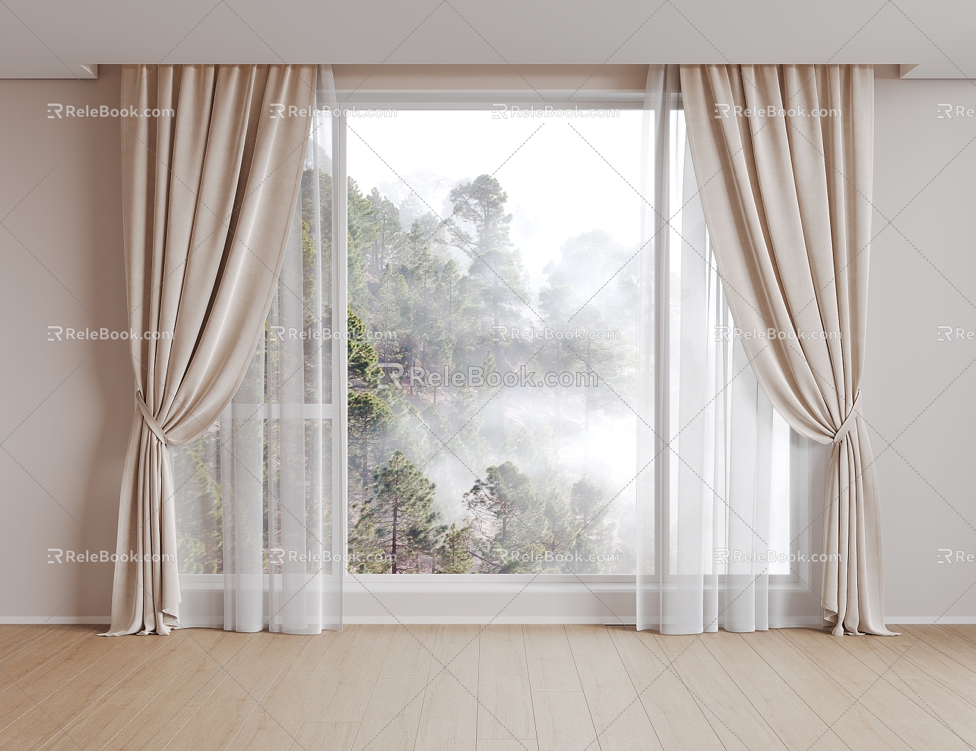 Modern Curtains 3d model