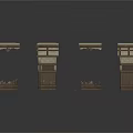 3D Model Ancient Architecture Scattered Wooden Components and Structural Parts