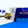 Qingdao Zhanqiao Bay New Area Foundation Ceremony With Shovels Sand Pile And Decorative Background